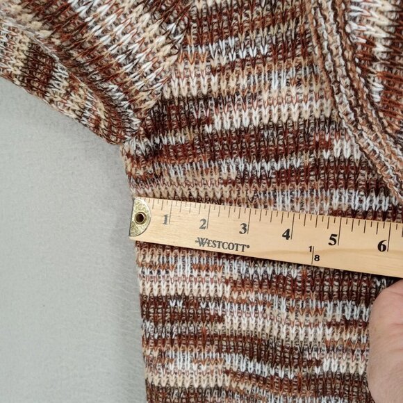 Vintage Sears Cardigan Womens M Brown Open Front Long Sleeves Shawl With Belt - Picture 8 of 10